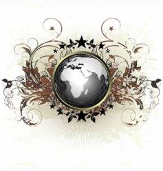 World floral vector image