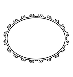 Oval ornamental decorative frame vector image