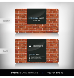 Red Brick Wall Business Card vector image