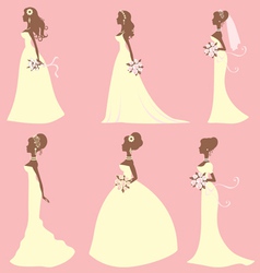 Brides different styles vector image
