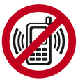 No cell phone sign vector image