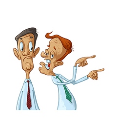 Business men gossiping Business men gossiping vector image