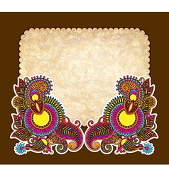 Hand draw ornate floral vintage template vector image