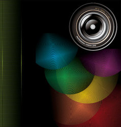 Camera lens background vector image