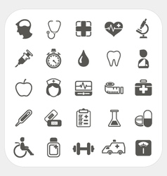 Medical and health icons set vector image