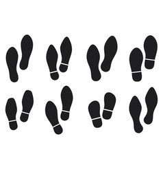 Collection of a imprint soles shoes vector image
