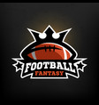 American football fantasy logo vector image