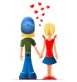 Boy and girl lovers vector image