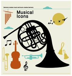 Music icons vector image