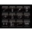 Car parts and services icons vector image