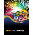 Music background for disco flyers vector image