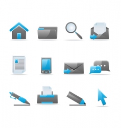 Glossy icon set vector image