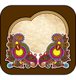 Hand draw ornate floral vintage template vector image