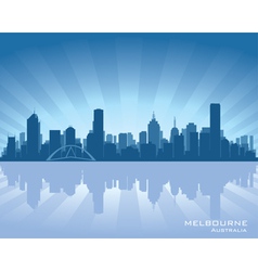 Melbourne Australia skyline Melbourne Australia skyline vector image