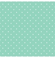Tile pattern white polka dots on green background vector image