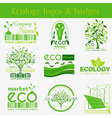 Set of ecology environment and recycling logos Set of ecology environment and recycling logos vector image