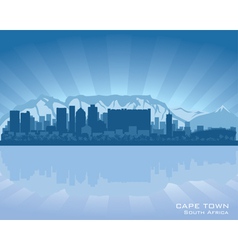 Cape Town South Africa skyline vector image