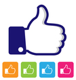 Thumbs up like symbol vector image