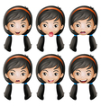 A face of a girl vector image
