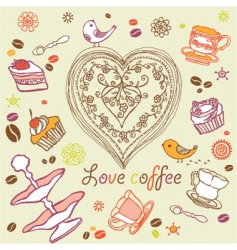 Coffee background vector image