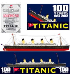 Titanic 100 years anniversary vector image
