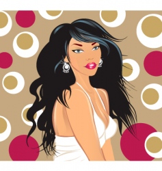 Fashion girl vector image