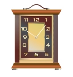 Vintage table clock on a white background Vintage table clock on a white background vector image
