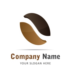 Corporate brand logo logo coffee beans brown vector image
