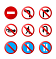European road signs with details vector image
