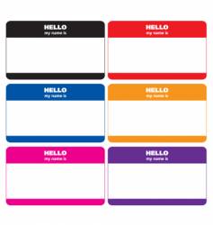 Name tags vector image