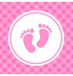 Girl baby shower invitation card vector image