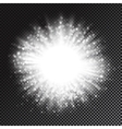 Glowing light effect with rays and glitters vector image