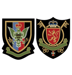 Royal emblem badge vector image