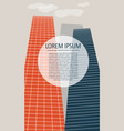 Minimalistic cityscape banner Minimalistic cityscape banner vector image