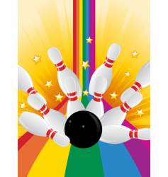 Bowling strike vector image