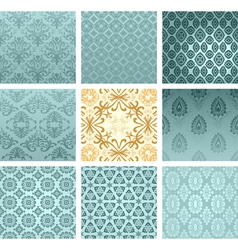 Retro wallpaper set vector image