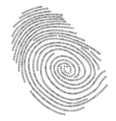 Binary finger print vector image