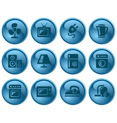 Home electronics buttons vector image