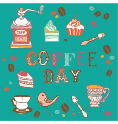 Coffee background vector image