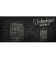 IPad iPhone chalk icons vector image