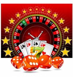 Casino elements vector image