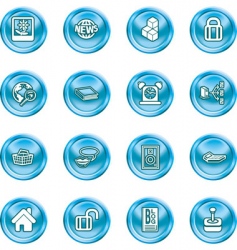 Internet and computing media icons vector image