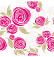 Roses seamless pattern vector image