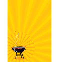 Bbq poster template vector image