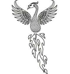 Phoenix tattoo tribal vector image