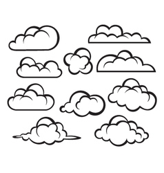 Set of clouds vector image