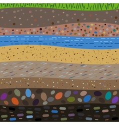 Layers of the earth abstract background vector image