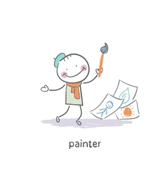 Painter vector image
