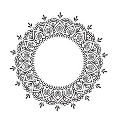 Decorative indian round lace ornate mandala vector image