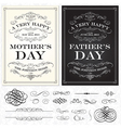 Mothers and Fathers Day frames vector image